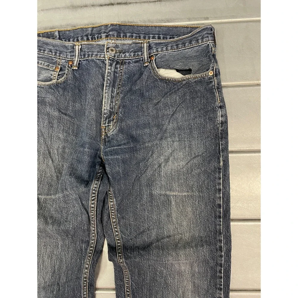 Levis 559 Jeans Mens 36x32 Blue Dark Wash Denim 100% Cotton Relaxed‎ Straight